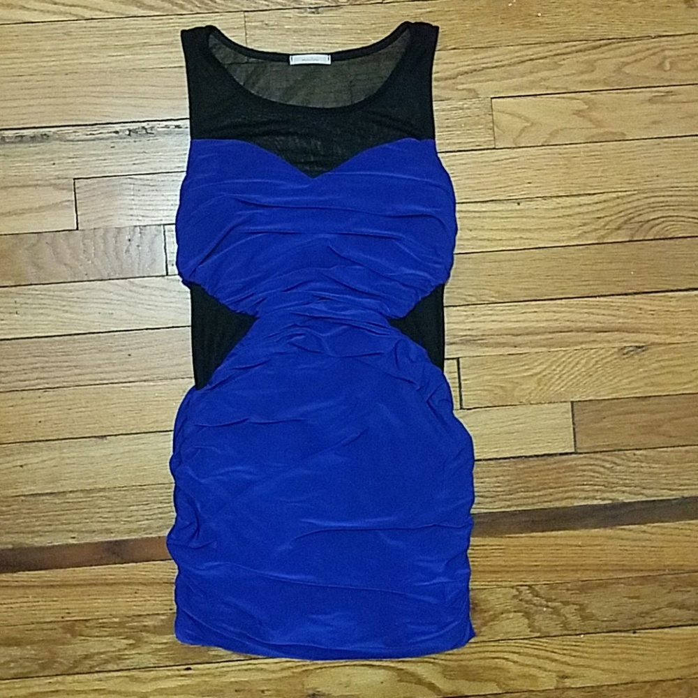 Royal Blue and Black Dress